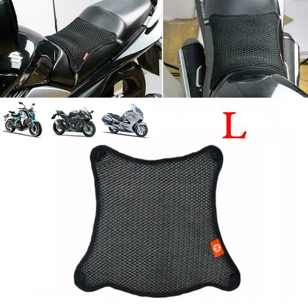 

Motorcycle Seat Cover Breathable 3D Mesh Net Cushion Breathable Anti-Skid Pad Motorbike Scooter Seat Covers Cushion