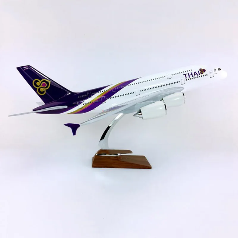 45 см тайская авиакомпания литой под давлением самолет 1/133 масштаб Airbus A380 800 модель