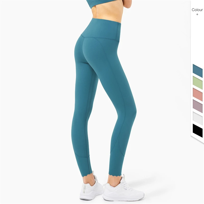 

2021 New Nude Feeling Yoga Pants High-waist Gym Sexy Tight-fitting Peach Hip Leggings Women Workout Push Up Sports Fitness Pants