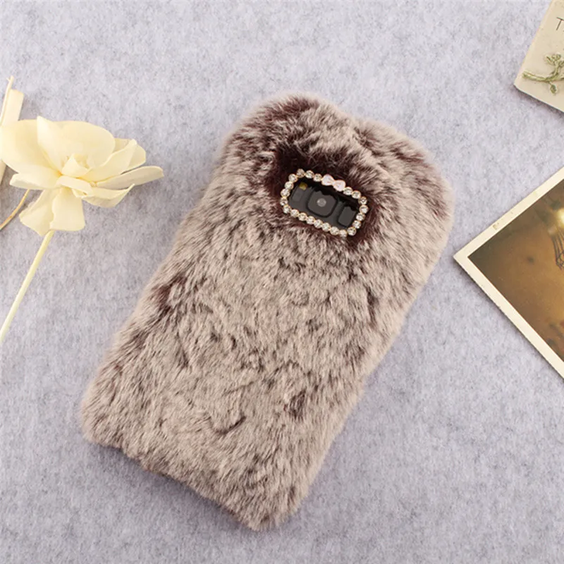 Luxury 3D Rabbit Fur Case Hair Soft Cover for Samsung Galaxy J4 J6 Plus A6 A8 J2 PRO 2018 J5 J3 J7 2017 2016 phone bag Coque |