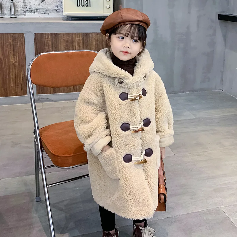 Fur Outerwear Girl Natural Fur Jacket Winter Overalls Children  Thicker Warm Overcoat Kid  Jacket  For Girl Fur Boy Coat Hoodies