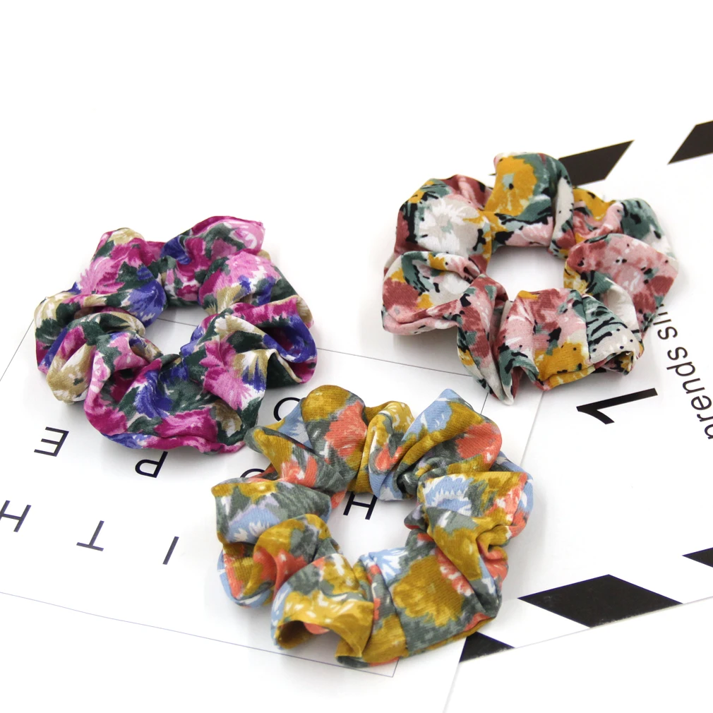 

Fashion Women Girls Polyester Headband Vintage oil painting Elastic Hair Bands Printed Headwear Casual Hair Accessories