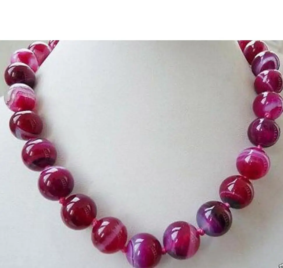 

Бесплатная доставка; Новинка; 10 мм натурального цвета фуксии в полоску агата, оникса на нитках по драгоценные камни круглые бусины Цепочки и...