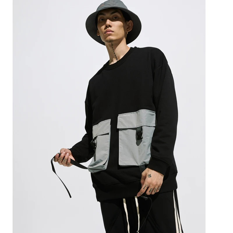 Горячая Распродажа 2019 Новое поступление панк Рок карманы цветной блок пэчворк