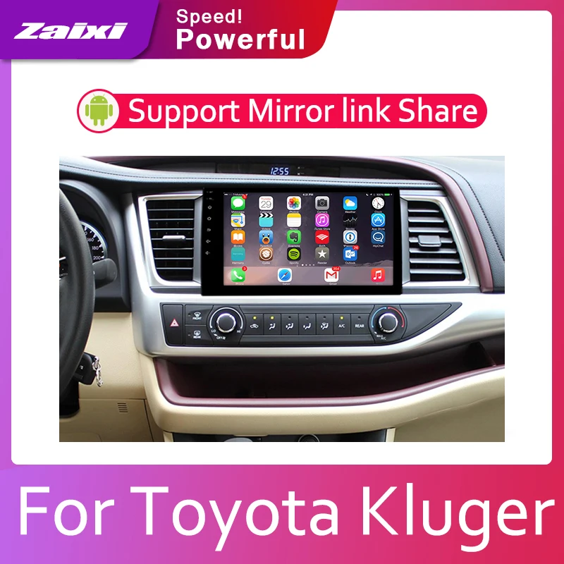 ZaiXi автомобильная система Android для Toyota Kluger (Австралия) 2014 ~ 2019 стерео радио BT GPS