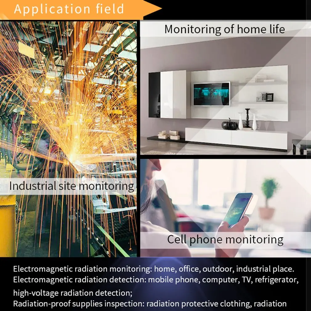 electromagnetic radiation tester portable digital lcd electric magnetic field emf meter dosimeter detector for computer phone free global shipping