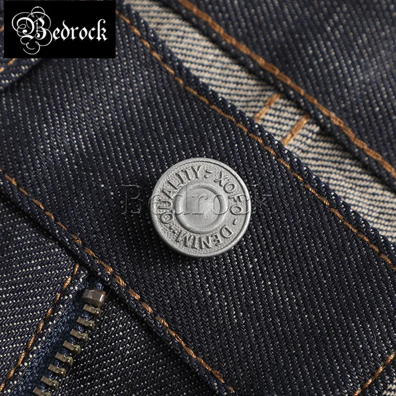 15.5oz Heavy Unwashed Vintage Raw Denim Jeans men casual straight red ear denim jeans small leg pants Featured blue winter thick