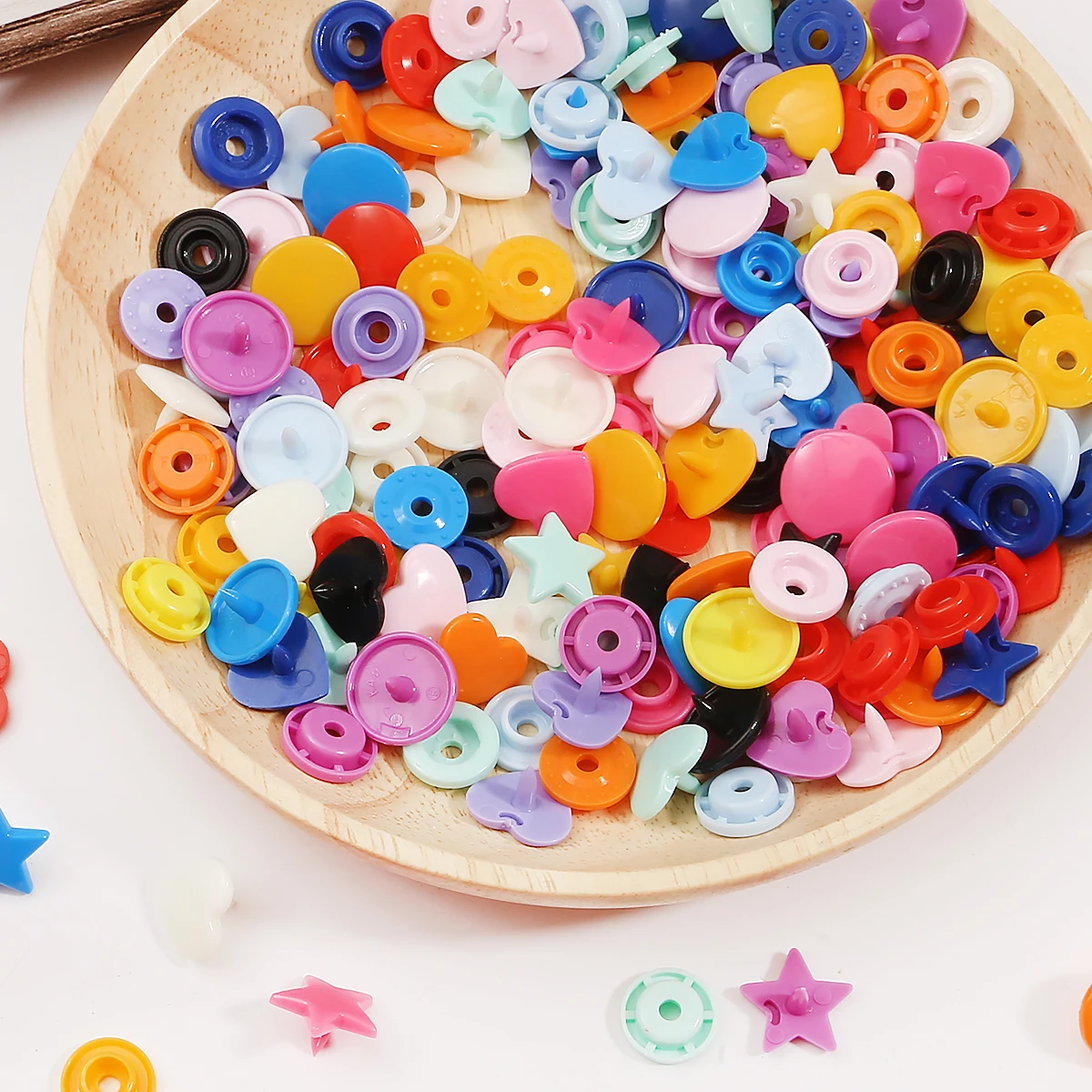 10 Sets Plastic 12MM Snap Buttons Star Heart Shape T5 Fastener For Baby Clothes Press Buckle Diy Crafts Garment Accessories | Дом и сад