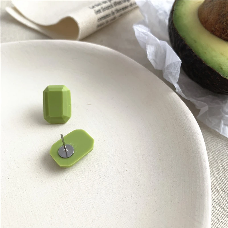 Японские и южнокорейские серьги в форме конфет Ретро Геометрические круглые