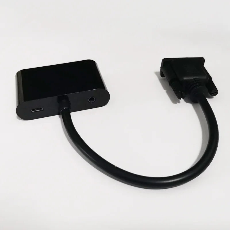 Адаптер VGA-HDMI 1 в 2 с аудиокабелем 3 5 мм поддержка проектора VGA-проектора |