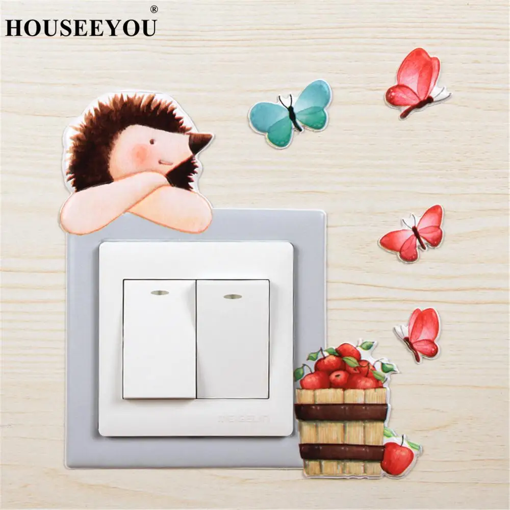 Мультяшные 3D Самоклеящиеся наклейки с животными единорогом фламинго наклейка на