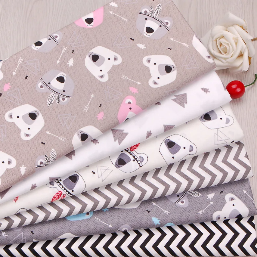 Мультфильм 100% хлопок Ткань Diy шитье ремесло детское платье Домашний декор листы