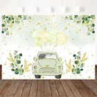 Фотообои Mocsicka для детской комнаты, фон для фотографирования новорожденных, дня рождения, фотография с зелеными листьями, реквизит для фотостудии