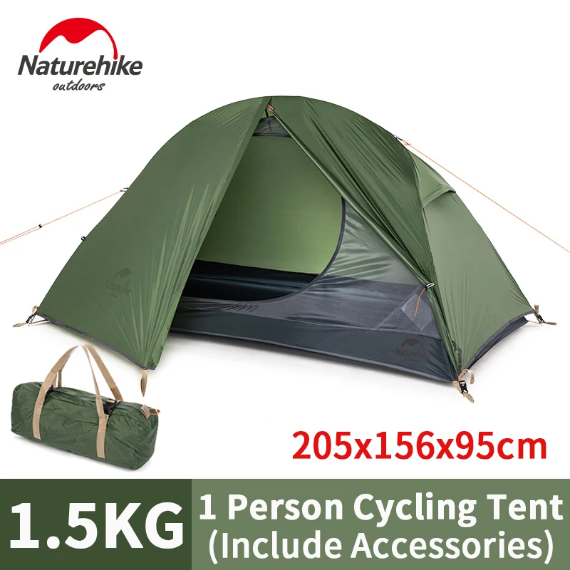 

Naturehike 2021 New Ultralight 20D Silicone Cycling Tent Portable Single Camping Tent Outdoor Backpack Tent With Free Mat