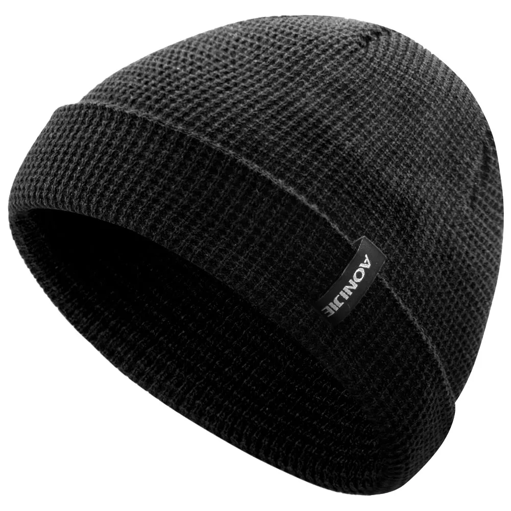 M27S Black AONIJIE, вязаная шапка, зимняя, теплая, Спортивная, громоздкая, повседневная, шапка для мужчин и женщин, шапка с черепом для бега, марафона, путешествий, велоспорта - Цвет: M27S Black