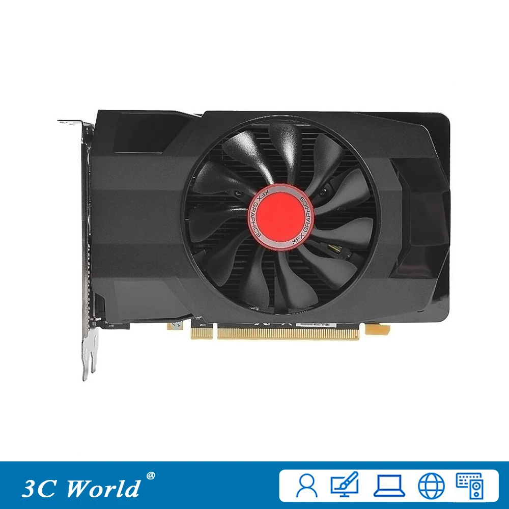 XFX видеокарты RX560D 2 ГБ GDDR5 128bit PCI-E 3,0 HDMI DisplayPort DVI-D 896SPs настольные игровые графические карточки
