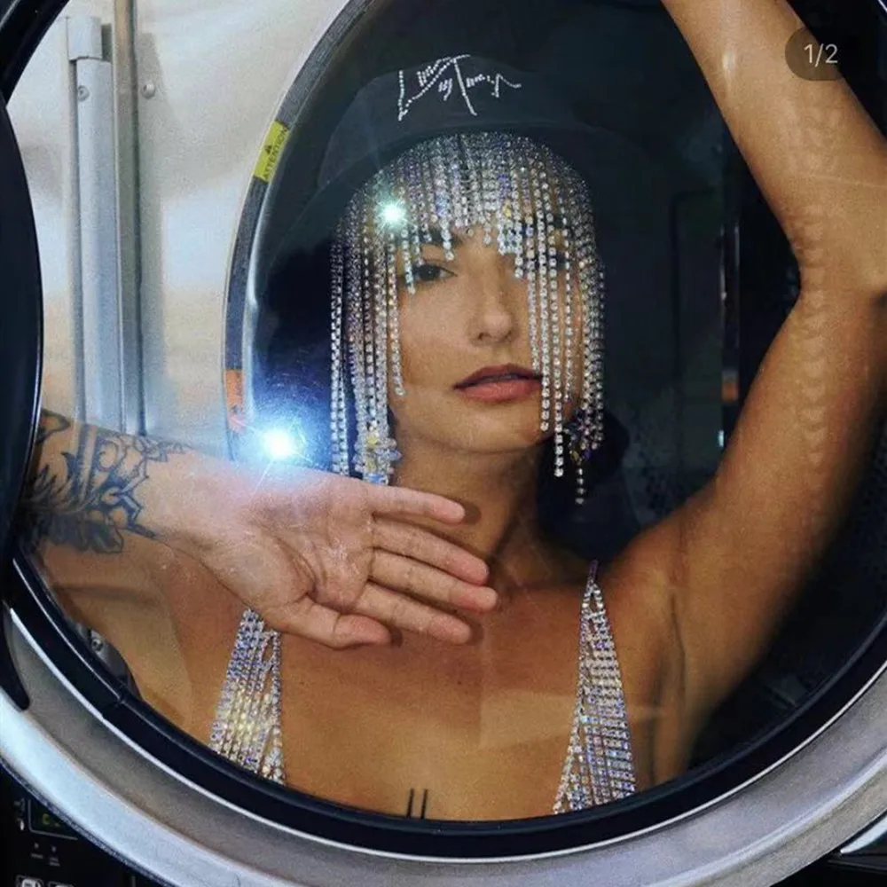 Женская цепочка для волос в стиле хип-хоп со стразами | Украшения и аксессуары