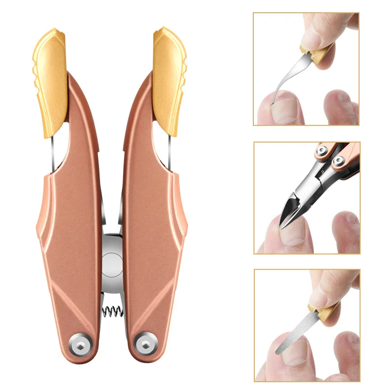Fashion Portable Fold Toenail Ingrown Nail Art Cuticle Nipper Clipper Edge Cutter Manicure Scissor Plier Tool Pedicure