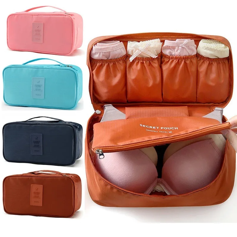 

Travel Bra Bag Portable Compartmental Organizing Buggy Bag Multi-functional Underwear Knicker Storage Travel Bag