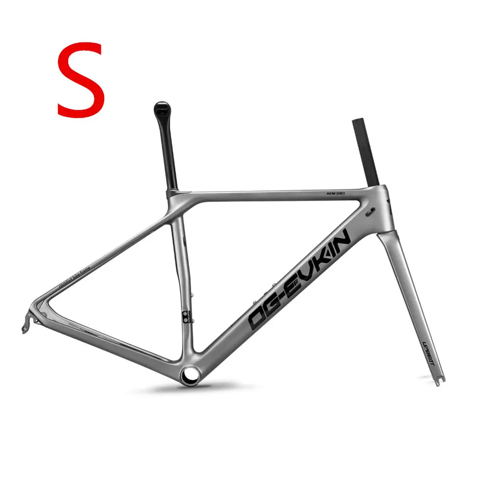Space Gray-B86-S OG-EVKIN CF-025 карбоновая дорожная Рама V-Brake велосипедная Рама BB86 карбоновая рама Di2 и механическая велосипедная Рама Telaio Carbonio Strada - Цвет: Space Gray-B86-S