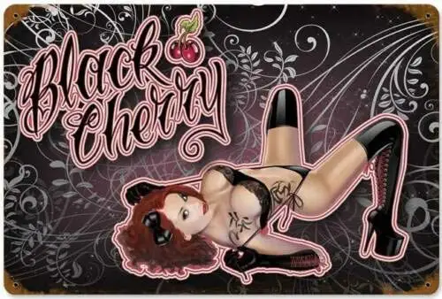 

Vintage Style Lethal Threat Pin Up Girl Black Cherry Bar Pub Garage Diner Cafe Home Wall Decor Home Decor Art Poster Retro