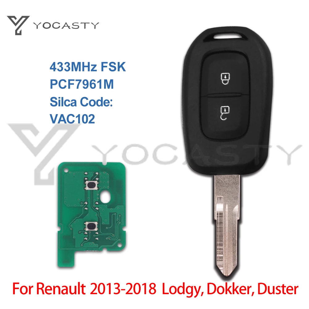 

YOCASTY PCF7961M VAC102 дистанционный ключ-брелок от машины для Renault, Dacia, LOGAN, SANDERO, LODGY, DOKKER, DUSTER 2013, 2014, 2015, 2016, 2017, 2018