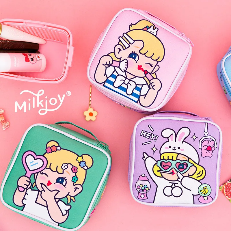 Milkjoy мультяшная косметичка большая вместительная косметичка Женская дорожная портативная сумочка косметичка Органайзер Сумка
