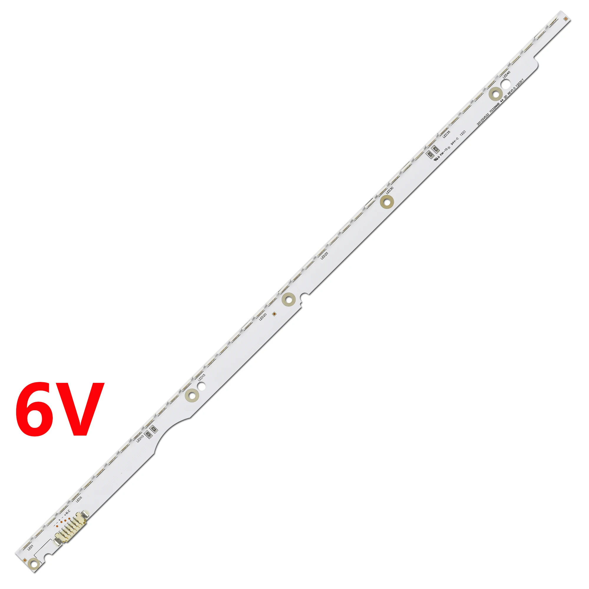 

32 inch LED Backlight 6V Strip for Samsung TV 2012SVS32 7032NNB 2D V1GE-320SM0-R1 32NNB-7032LED-MCPCB UA32ES5500 44LEDs 406mm