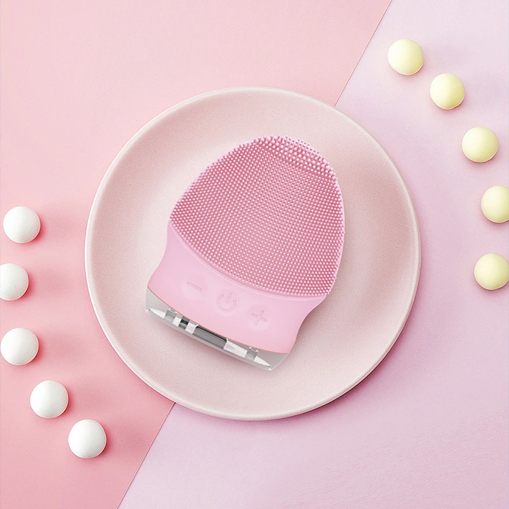 Ультразвуковая электрическая Очищающая щетка для лица мытья вибрационное