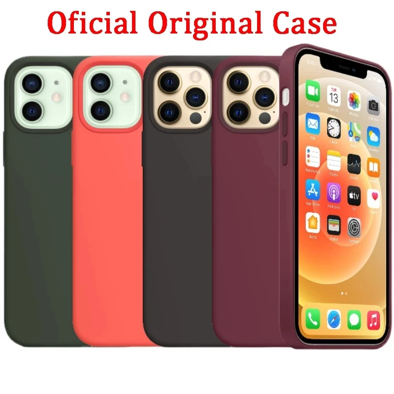 

Original Official Liquid Case For iphone 12 Pro 11 Max SE 2020 Silicone With Box Case For iPhone X XR XS MAX 6 6S 7 8 Plus Cover