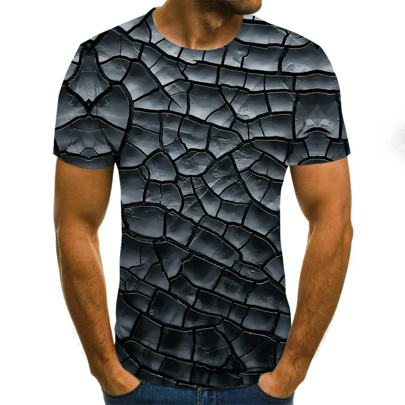

Summer men's season O-neck short-sleeved T-shirt fashion casual street punk style 3D printing T-shirt
