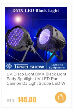 DMX Blacklight 162 Вт УФ светодиодный PAR 54x3 Вт сценический световой эффект ультрафиолетовые люки стробоскоп затемнение вспышка для звука вечерние диджей для диско клуба