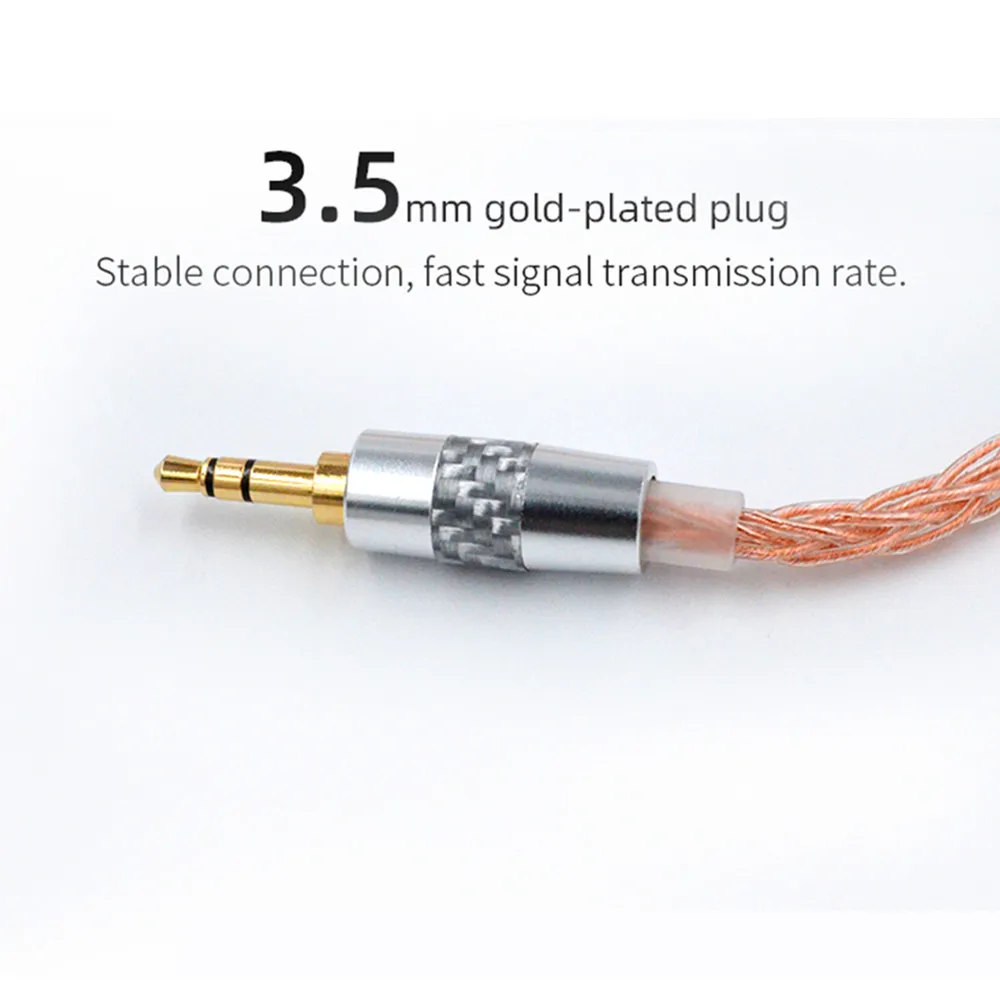 Кабель для наушников KZ 8-жильный обновленный кабель из бескислородной меди с 2