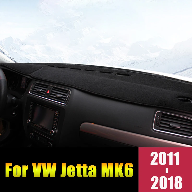 

For Volkswagen VW Jetta MK6 2011-2016 2017 2018 LHD Car Dashboard Cover Mats Avoid Light Pads Anti-UV Case Carpets Accessories