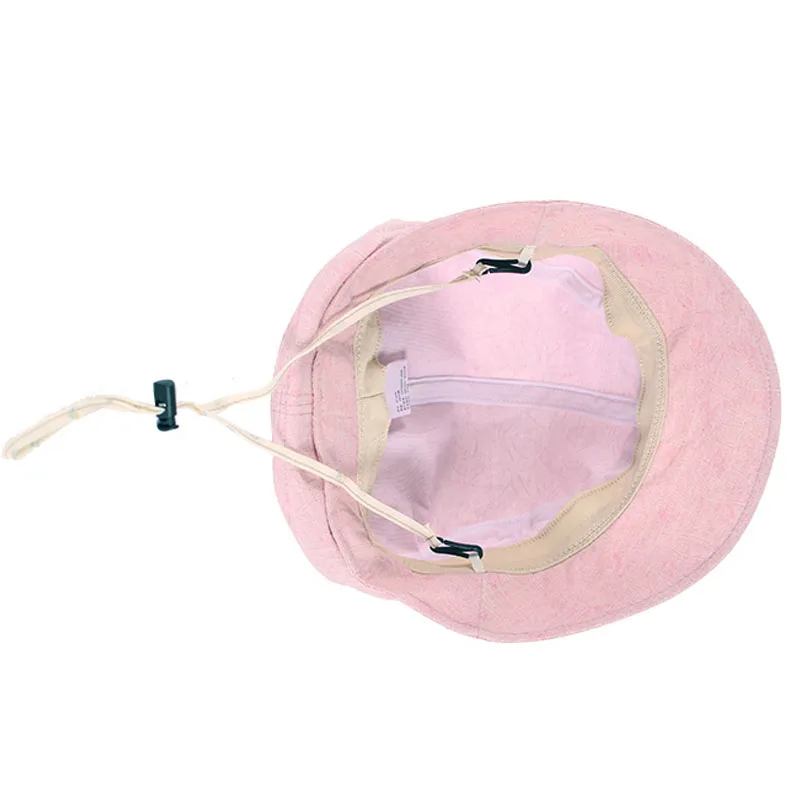 Newest woman Cotton Sun Hat Women Summer Outdoor Foldable Beach Hats Blue Pink Dark Gray Wide Brim Casual Visor Caps ladies | Аксессуары