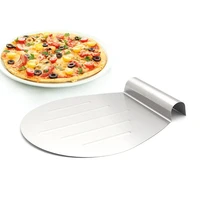 pizza moving plate cake tray stainless steel transfer bread blade shovel bakeware pastry scraper baking tools pizza transfer
