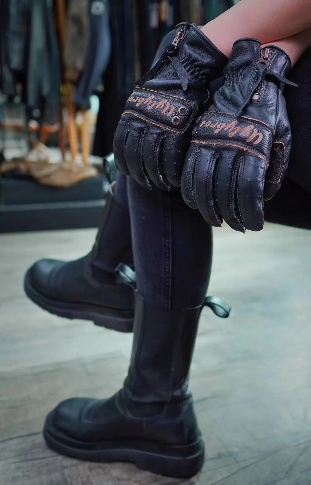 Мужские мотоциклетные винтажные кожаные перчатки Kev облицованная одежда-стойкие