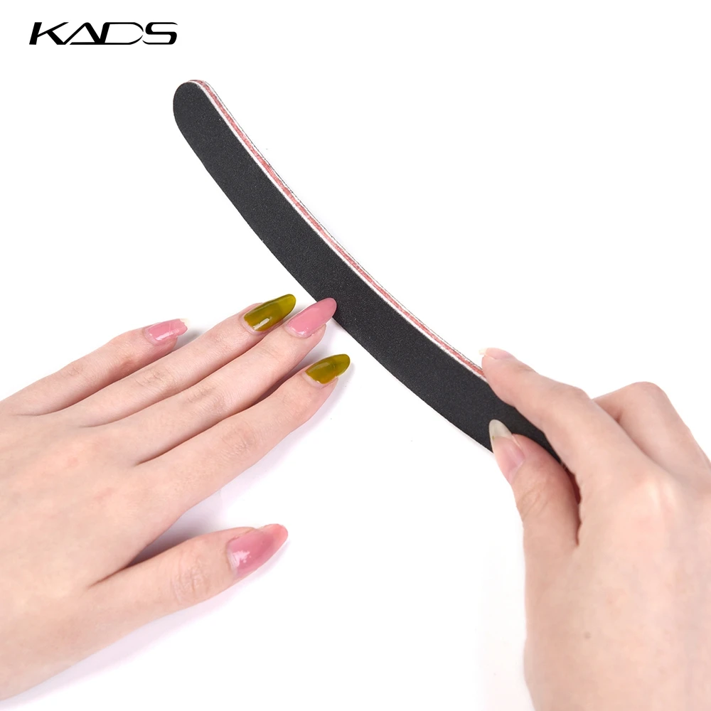 KADS 1 шт. Изгиб Пилочки Для Ногтей Лучшее Качество Маникюр Файлы для Салон