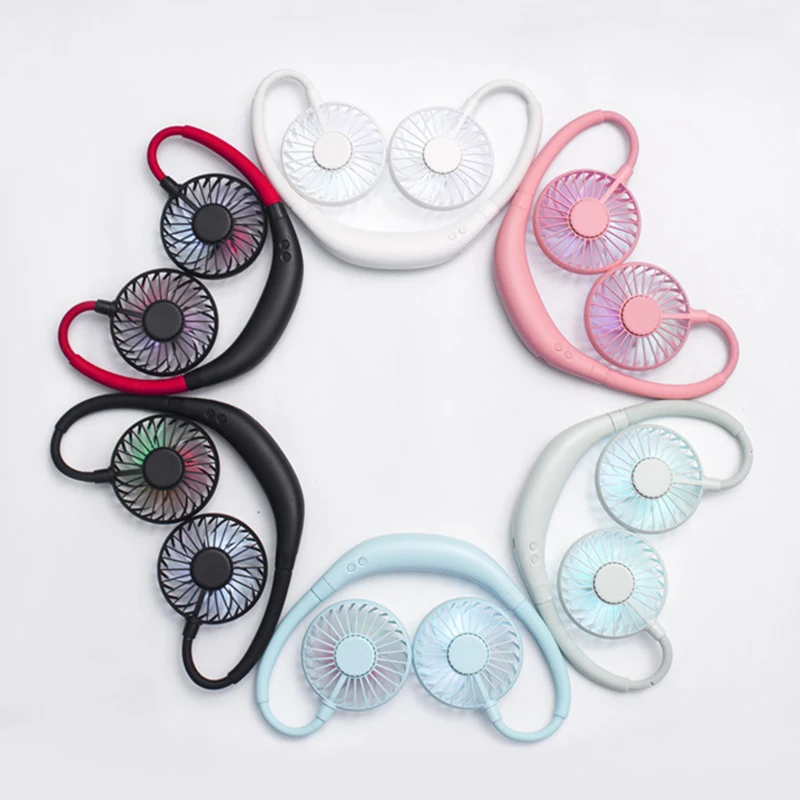 

Outdoor Mini Necklace Bladeless Fan Hand Fan USB Rechargeable Fan Mute Sports Fans for Home Ventilador Portatil Abanicos