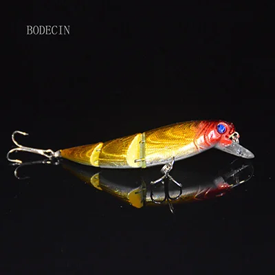 C2 1PCS 1 шт., приманка для рыбной ловли Minnow, зима 135 мм, 15 г, 3 сегмента, поддельная/Жесткая/искусственная приманка, воблеры для щуки/троллинга/рыбы, 3D глаза - Цвет: C2 1PCS