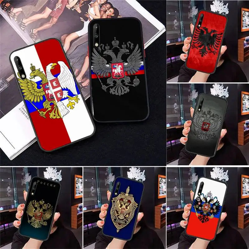 

Russia Flag national emblem Phone Case for Huawei Y7 Y9 Y6 Y5 Y8 Y8S Y8P nove 3 4 5 6 7 pro 2018 2019 5g se Fundas cover
