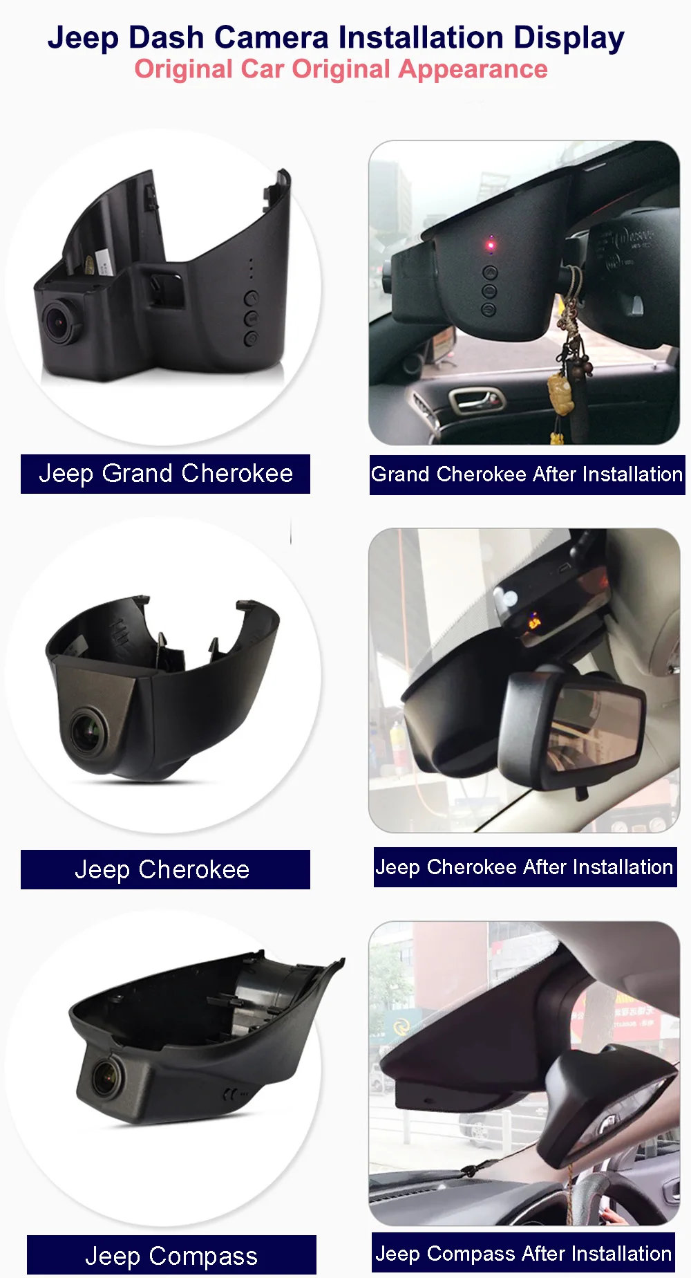 Jabriel Скрытая 1080P wifi Автомобильный видеорегистратор Автомобильная камера для джипа Grand Cherokee Compass ренегатский Чероки Grand Commander Патриот
