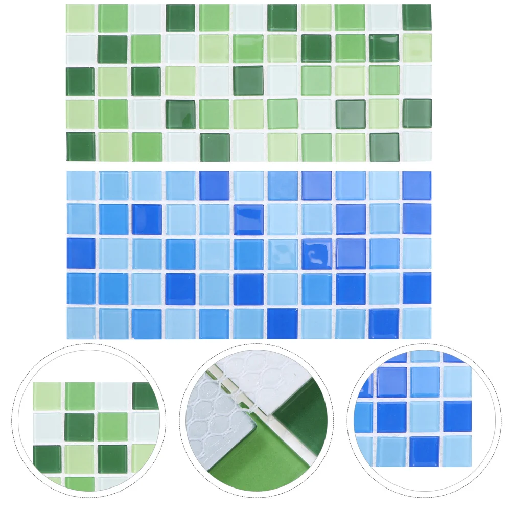 

2pcs Delicate Pet Pad Summer Cooling Mat Pet Accessories (Blue, Green)