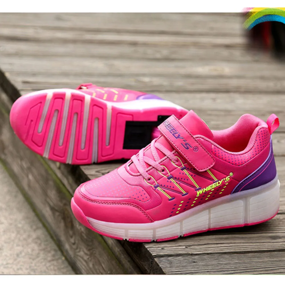 Детские светящиеся кроссовки со светодиодсветильник кой на колесиках | Детская