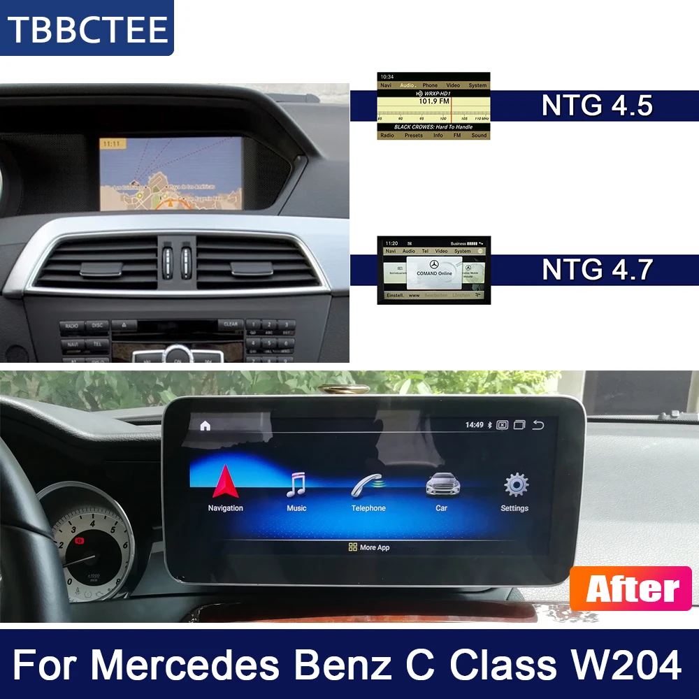 10 25 дюймов 4G + 64G Android для Mercedes Benz MB C Class W204 2011 ~ 2014 NTG Автомобильный мультимедийный