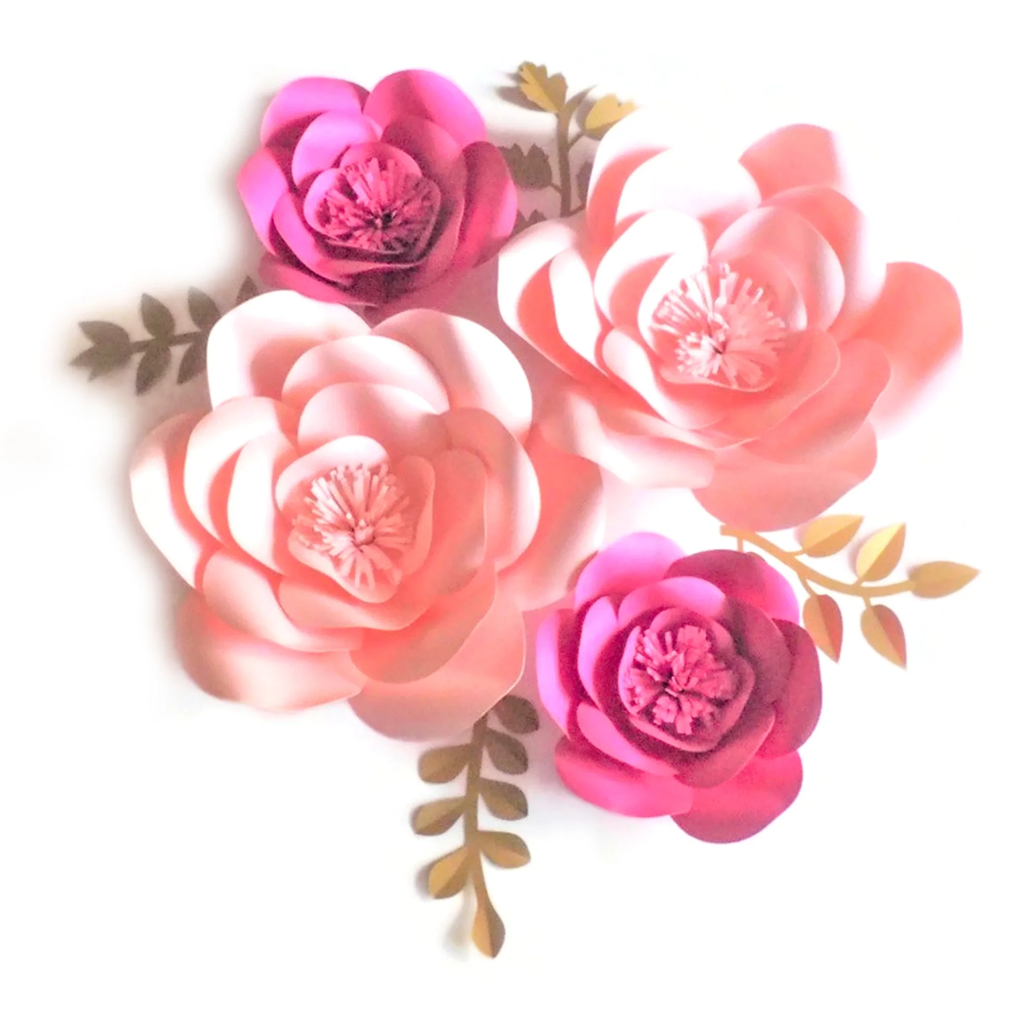 2018 Сделай Сам 4 шт гигантские бумажные цветы листья Флорес искусственно Флер