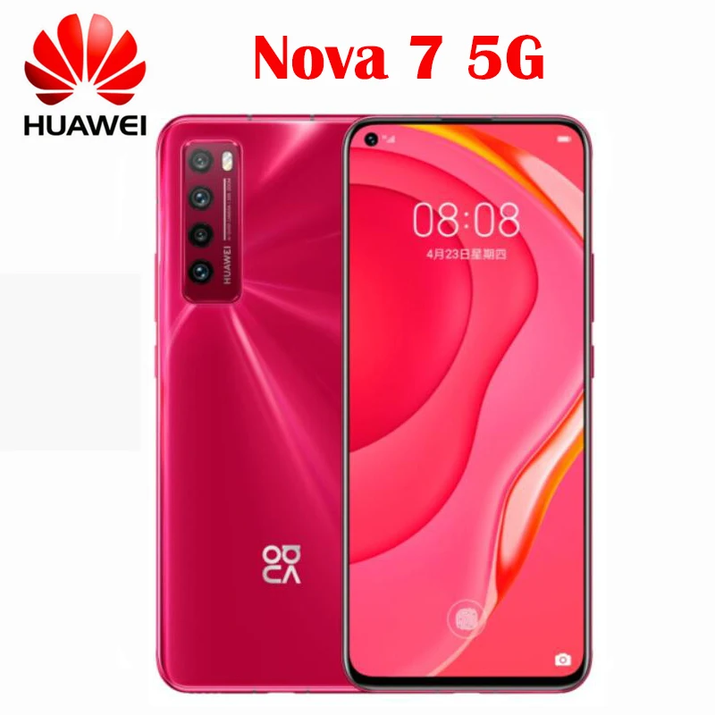Мобильный телефон Huawei Nova 7 5G оригинальный OLED экран 6 53 дюйма Kirin 985 64 мп 2400x1080P NFC 4000
