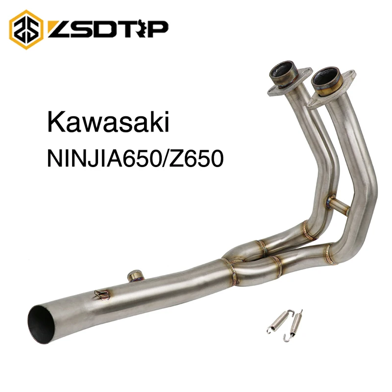 

ZSDTRP For Kawasaki Ninja 650 Z650 2017 Motorcycle Exhaust Escape Modified Muffler Front Middle Connection Link Pipe