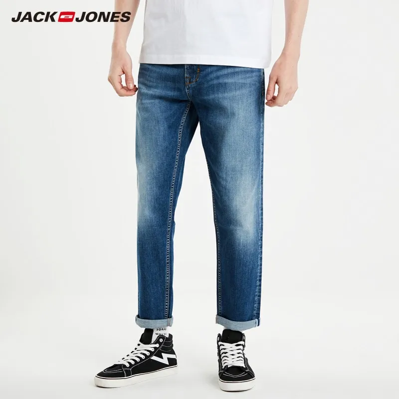 JackJones мужские супер Стрейчевые укороченные джинсы Slim fit casual мужская одежда 219132569