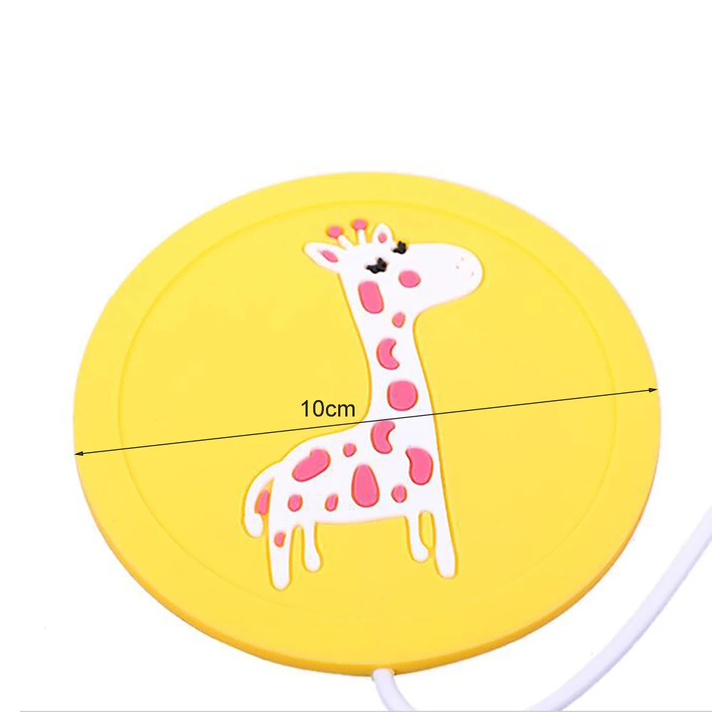 USB грелка гаджет мультяшная Милая силиконовая тонкая чашка подставка для кофе